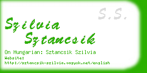 szilvia sztancsik business card